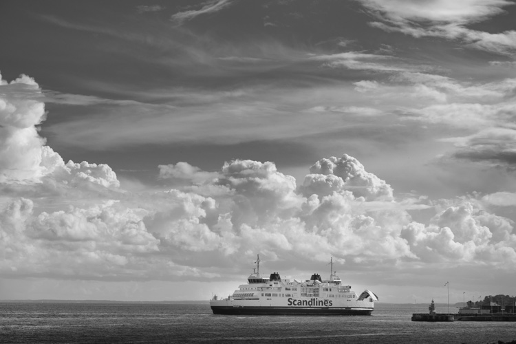 Bateau au large d'Helsingør | © Gilles Vanderstraeten